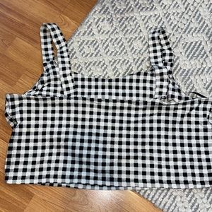 Black and White 3X Crop Top